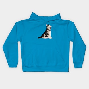 Siberian Husky Dog Kids Hoodie